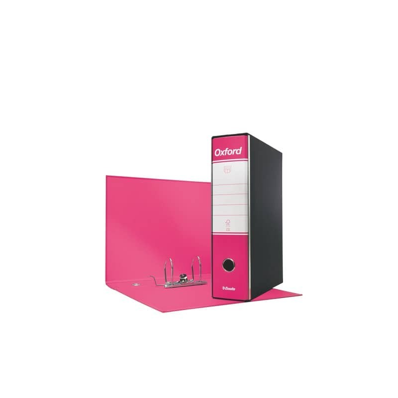 Registratore con custodia Esselte G85 Oxford protocollo 29,5x35 cm - dorso 8 cm fucsia - 390785900 (Conf.6)