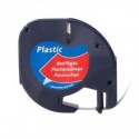 Nastro Q-Connect compatibile con etichettatrici Dymo LetraTag nero/rosso 12 mm x 4 m - KF18843