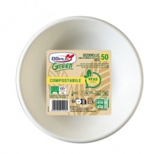 Scodella in polpa di cellulosa Dopla Green PFAS Free 680 ml - bianco - conf. 50 pz - 07924