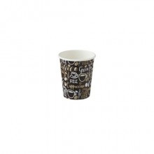 Bicchiere in carta + PE Leone Coffee marrone - 115 ml  - conf. 1000 pz - H0730.R