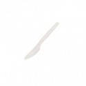 Coltelli monouso in CPLA biodegradabile e compostabile Leone bianco - 16 cm - conf. 50 pz - Q2040.S