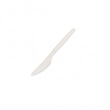 Coltelli monouso in CPLA biodegradabile e compostabile Leone bianco - 16 cm - conf. 50 pz - Q2040.S