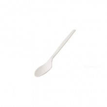 Cucchiai monouso in CPLA biodegradabile e compostabile Leone bianco - 16 cm - conf. 50 pz - Q2042.S