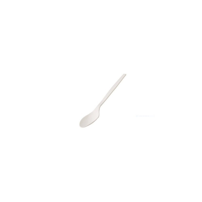 Cucchiai monouso in CPLA biodegradabile e compostabile Leone bianco - 16 cm - conf. 50 pz - Q2042.S