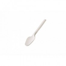 Cucchiaini monouso in CPLA biodegradabile e compostabile Leone bianco - 10 cm - conf. 100 pz - Q2043.S