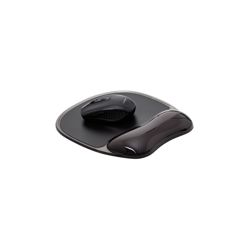 Tappetino per mouse Q-Connect con poggiapolsi in gel 23x20x2 cm nero KF10377