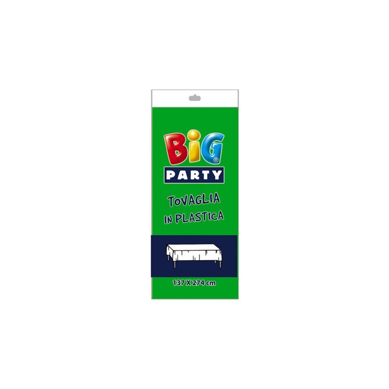 Tovaglia in plastica Big Party 137x274 cm - verde - 14704