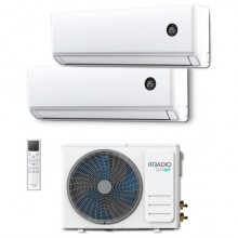 Condizionatore con pompa di calore R32 unità esterna + dual split Irradio Belair 18.000 BTU + 9000 BTU + 12000 BTU