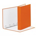 Raccoglitore Esselte Meeting a 4 anelli tondi 30mm cartone rivestito in PP arancione 22x30cm dorso 4cm - 395792200