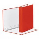 Raccoglitore Esselte Meeting a 4 anelli tondi 30mm cartone rivestito in PP rosso 22x30cm dorso 4cm - 395792300