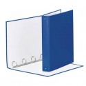 Raccoglitore Esselte Meeting a 4 anelli tondi 30mm cartone rivestito in PP blu 22x30cm dorso 4cm - 395792500