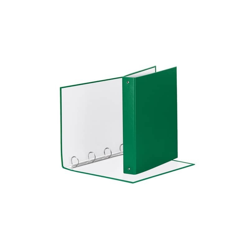Raccoglitore Esselte Meeting a 4 anelli tondi 30mm cartone rivestito in PP verde 22x30cm dorso 4cm - 395792600