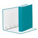 Raccoglitore Esselte Meeting a 4 anelli tondi 30mm cartone rivestito in PP turchese 22x30cm dorso 4cm - 395792800