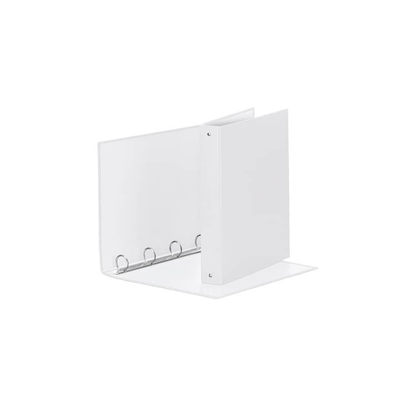 Raccoglitore Esselte Meeting a 4 anelli tondi 30mm cartone rivestito in PP bianco 22x30cm dorso 4cm - 395792904 (Conf.3)