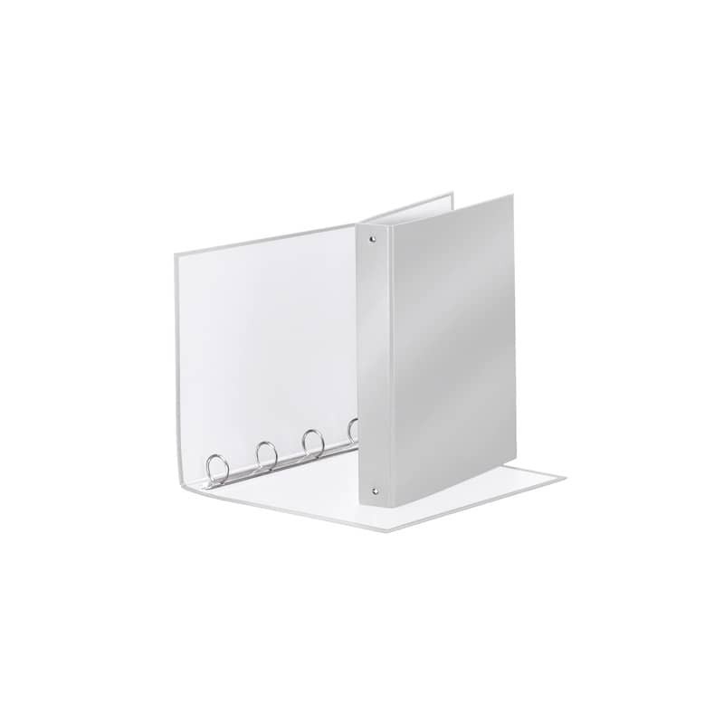 Raccoglitore Esselte Meeting a 4 anelli tondi 30mm cartone rivest. in PP grigio metallizz. 22x30cm dorso 4cm - 395792970