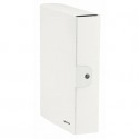 Scatola portaprogetti Leitz WOW in cartone - dorso 8 cm - formato 25x35 cm bianco metallizzato - 39670001 (Conf.4)