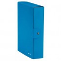Scatola portaprogetti Leitz WOW in cartone - dorso 8 cm - formato 25x35 cm azzurro metallizzato - 39670036 (Conf.5)