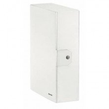 Scatola portaprogetti Leitz WOW in cartone - dorso 10 cm - formato 25x35 cm bianco metallizzato - 39680001