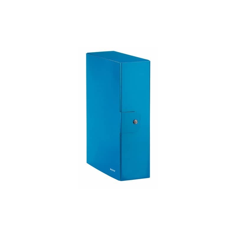 Scatola portaprogetti Leitz WOW in cartone - dorso 10 cm - formato 25x35 cm azzurro metallizzato - 39680036