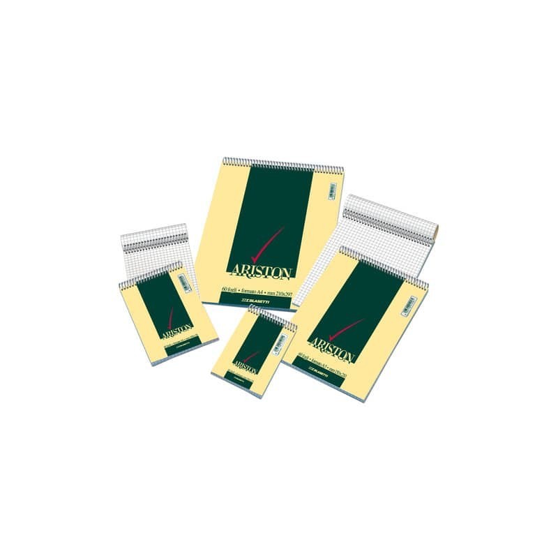 Blocco spiralato Blasetti ARISTON con copertina goffrata 3 colori 60 g/m² 5M A7 8X12 cm - 1085 (Conf.10)