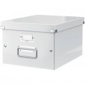 Scatola per archiviazione universale "M" Leitz CLICK & STORE bianco metallizzato 28,1x20x37 cm - 60440001