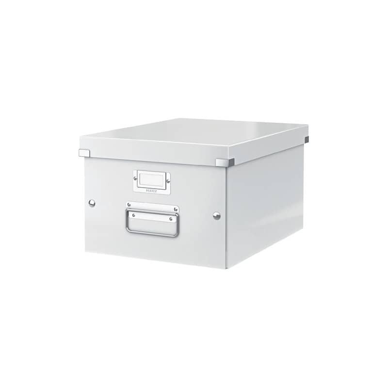 Scatola per archiviazione universale "M" Leitz CLICK & STORE bianco metallizzato 28,1x20x37 cm - 60440001