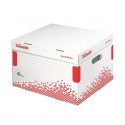 Scatola archivio Esselte SPEEDBOX con coperchio integrato bianco/rosso 36,4x26,3x43,3 cm - 623913 (Conf.15)