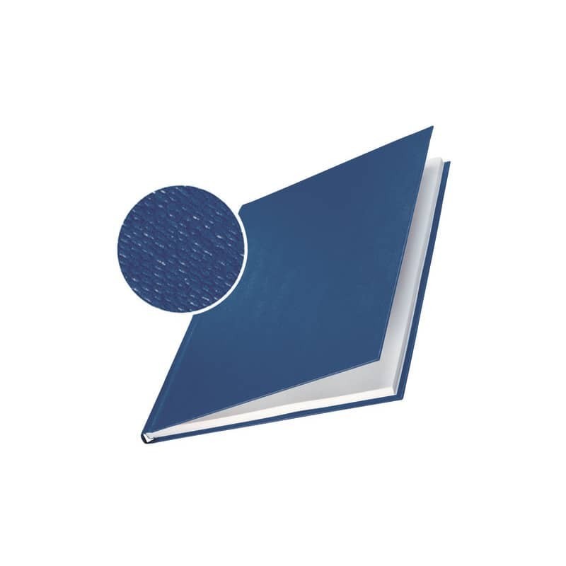 Copertina rigida 10-35 fogli Leitz impressBIND in cartone con dorso da 3,5 mm A4 blu  conf. da 10 - 73900035