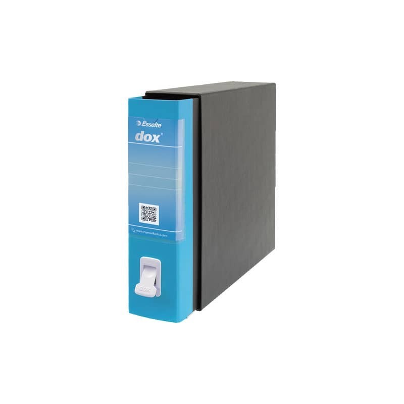 Registratore a leva DOX2 Protocollo 28,5x35 cm - dorso 8 cm blu chiaro D26201