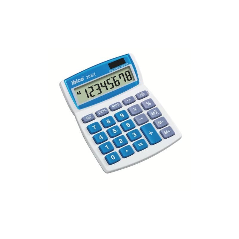 Calcolatrice da tavolo IBICO 208X - display LCD 8 cifre - confezione blister - IB410062