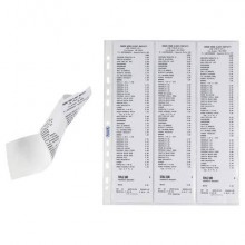 Buste a foratura universale Favorit porta scontrini buccia d'arancia linear 7x30 cm (x6 tasche) conf.10 - 100460079