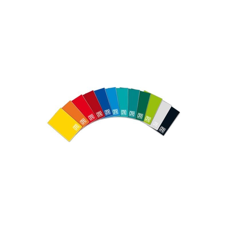 Quaderno One Color A5 - 80 g/m² - 20+1 ff - 4M - colori assortiti - 1407 (Conf.10)
