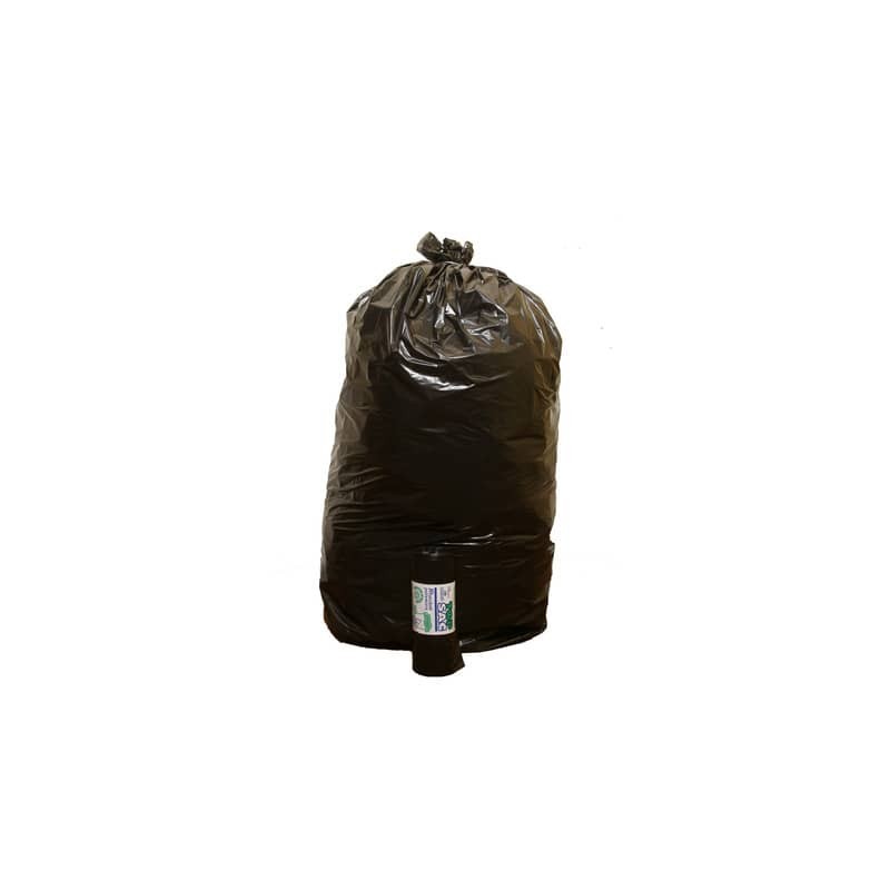 Sacchi immondizia per rifiuti inorganici Rolsac 97 L 70x110 cm - 27 µm nero - rotolo da 10 pezzi - 10271