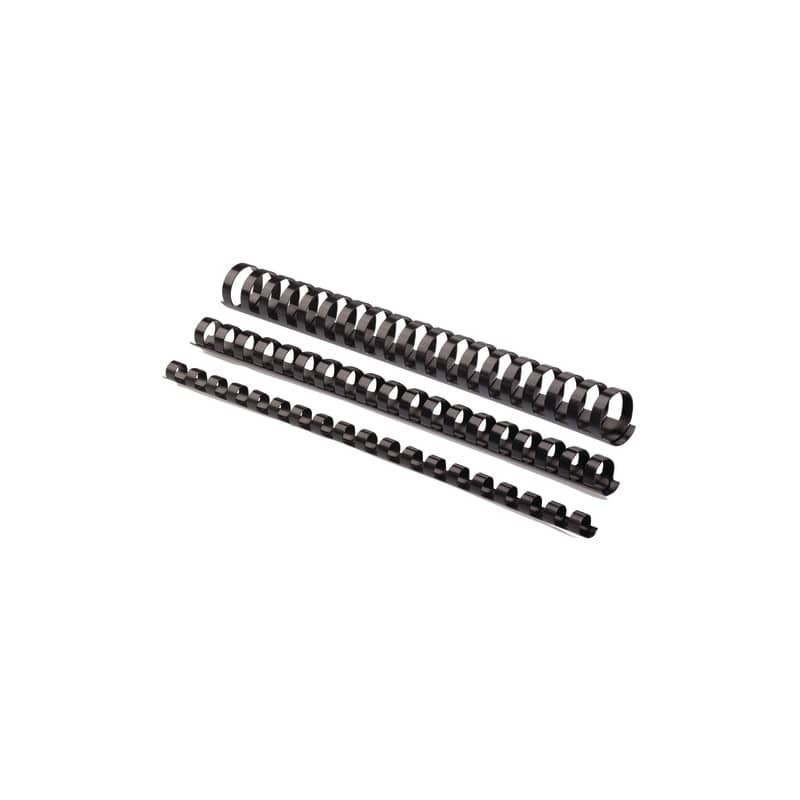 Dorsi plastici FELLOWES nero ad anello tondo 6 mm  1-20 fogli conf.100 - 5345307