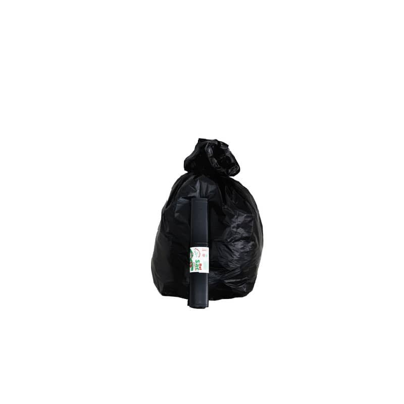 Sacchi immondizia per rifiuti inorganici Rolsac 127 L 80x110 cm - 48 µm nero - rotolo da 10 pezzi - 10280