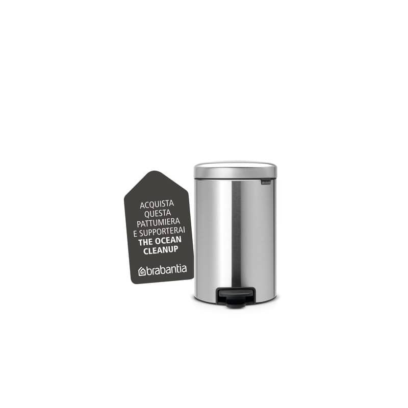 Pattumiera a pedale Brabantia Pedal Bin New Icon 24x32,5x40 cm Inox Satinato 12 litri - 113604