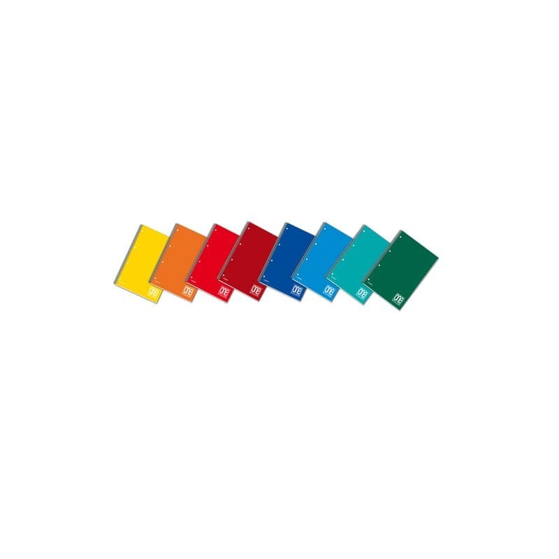 Quaderno spiralato One Color forato 140 ff - A4 - quadr. 5 mm 1160 (Conf.3)