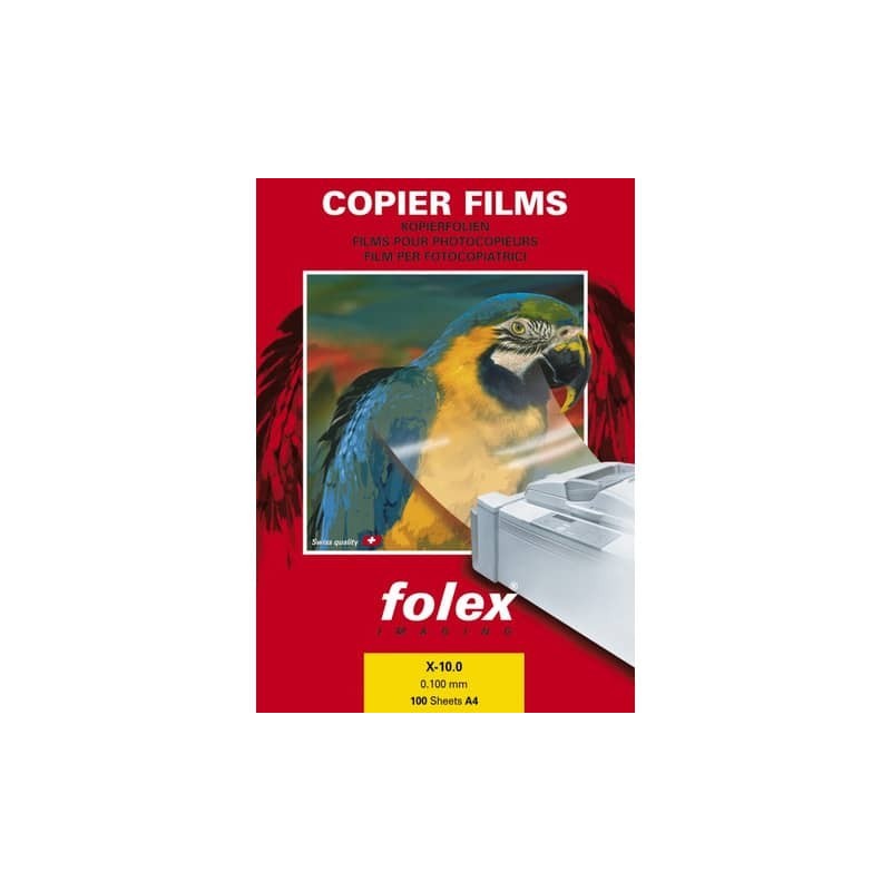 Film per fotocopiatrici monocrom. Folex X-10.0 PL trasparente lucido 0,1 mm A3 - conf. 50 pz - 39100.100.43100