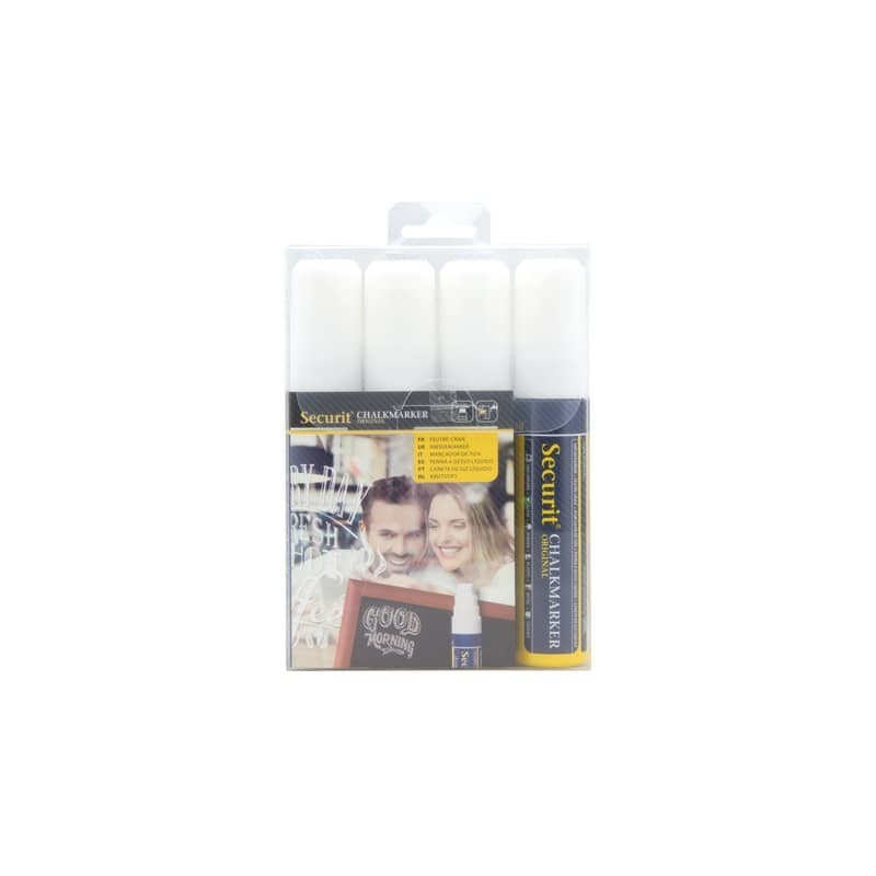 Pennarelli a gesso liquido Securit® a punta grande 7-15 mm assortiti set da 4 pennarelli - SMA720-V4