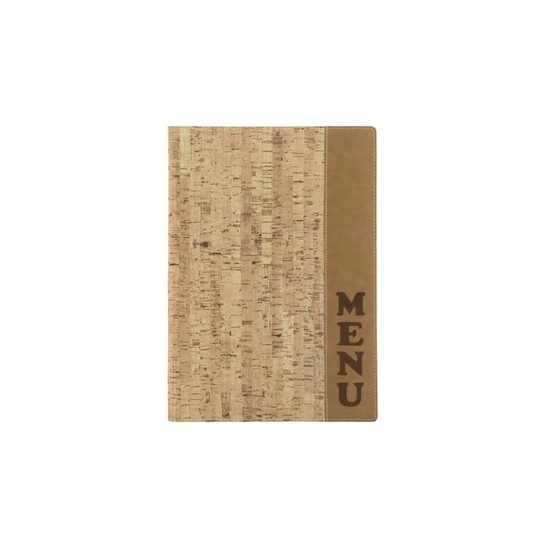 Portamenù stile Sughero Securit® Cork in plastica A4 sughero MC-DRA4-CORK