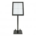 Espositore luminoso a LED Securit® Black Star in metallo 46x41x136 cm nero MCS-4A4-BL-SET