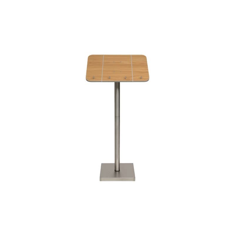 Leggio portamenù Securit® in legno e acciaio 54x36x115 cm naturale MCS-115-TE