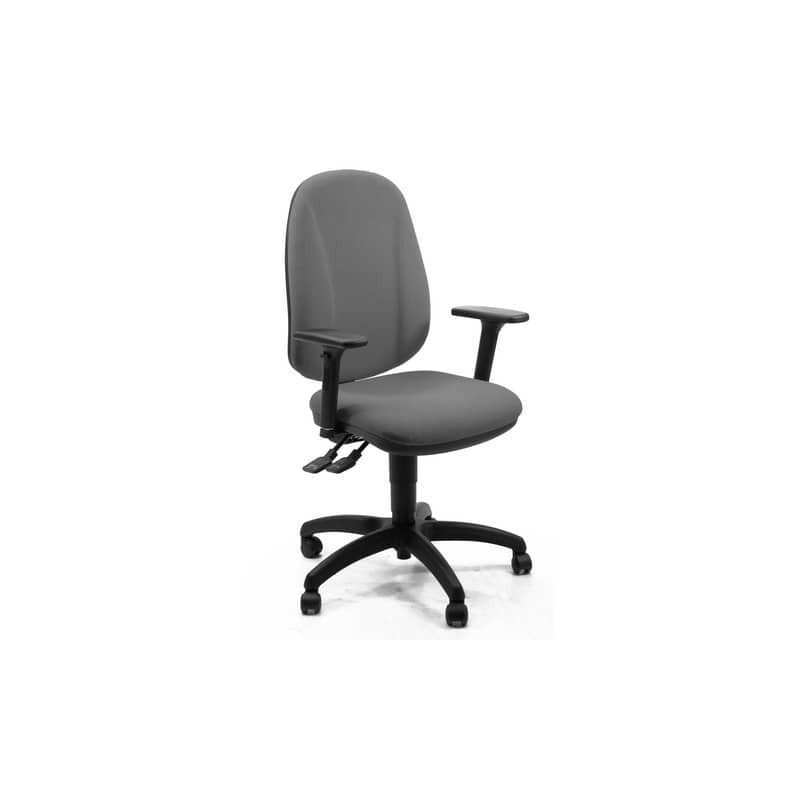 Sedia operativa girevole Unisit Giano GIGI Eco Smart rivestimento PPL grigio chiaro - braccioli opzionali - GIGI/EI