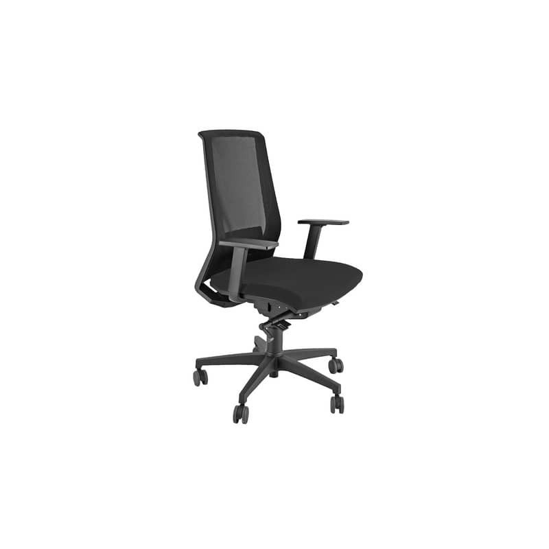 Sedia semidirezionale girevole Unisit Light LLN traslatore sedile rivestimento ignifugo nero - con braccioli LLN/BR/IN