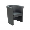 Poltroncina attesa 1 posto Unisit Monia MO1 - struttura in legno - rivestimento ecopelle nero - MO1/KN