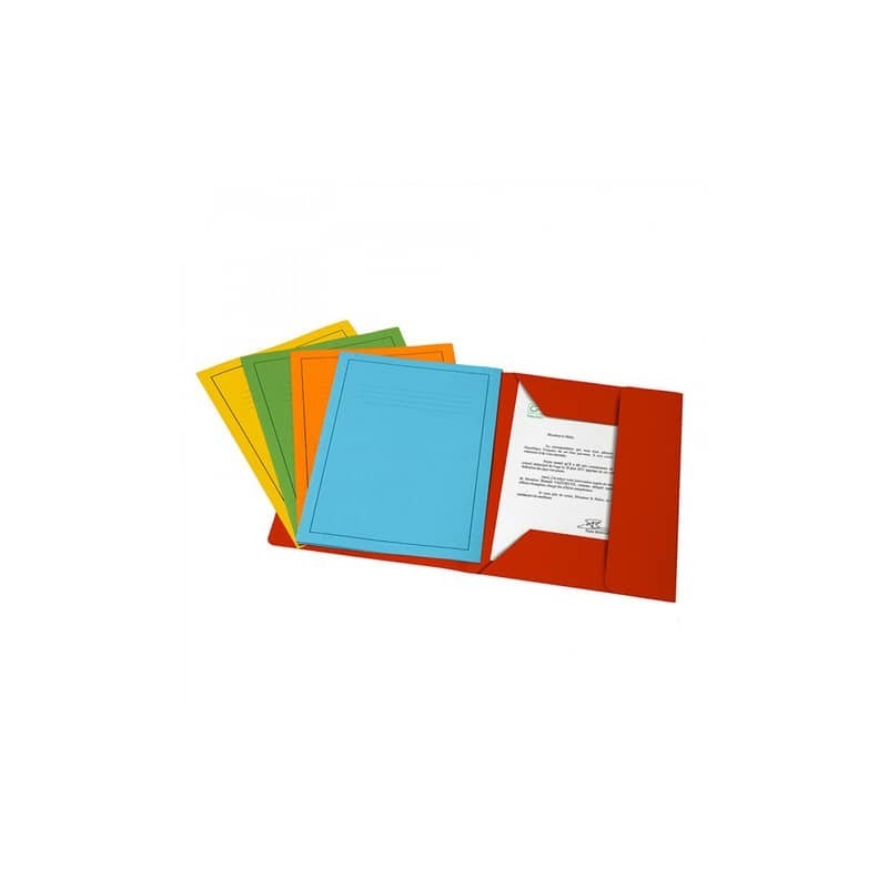 Cartella a 3 lembi Fraschini Bristol 25x33 cm con dorso espandibile fino a 2 cm giallo  conf. da 25 - 2015-G