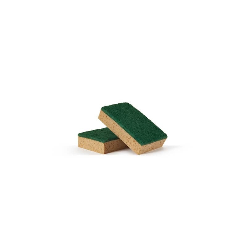 Spugna con abrasivo Perfetto factory Pro 800 spugna tabacco / abrasivo verde conf. 10 pz. - 0241C