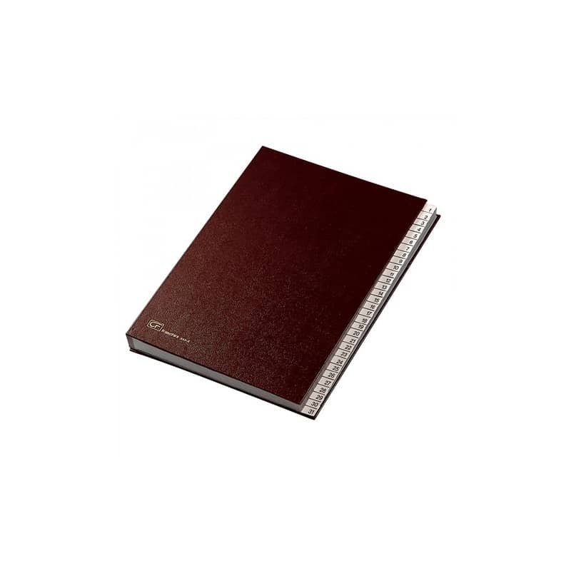 Classificatore numerico 1-31 FRASCHINI 24x34 cm in dermoide con dorso espandibile rosso - 643-E-DR