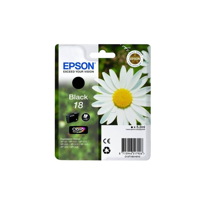 Cartuccia inkjet ink pigmentato Margherite 18 Epson nero C13T18014012