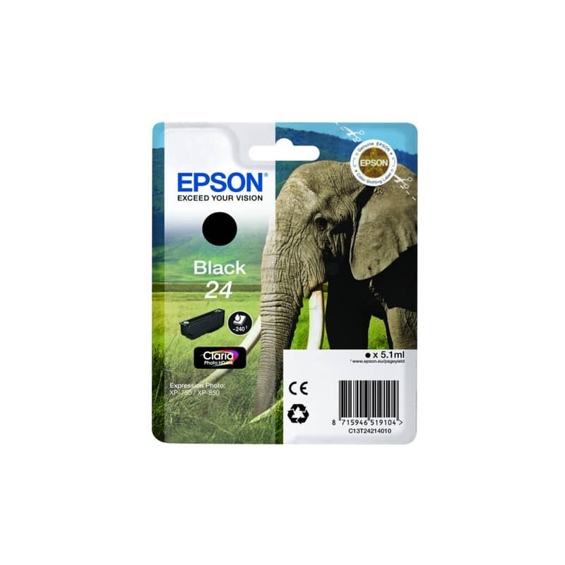 Cartuccia inkjet Elefante 24 Epson nero  C13T24214012